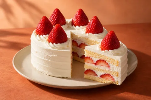 大きなイチゴが特徴のケーキ